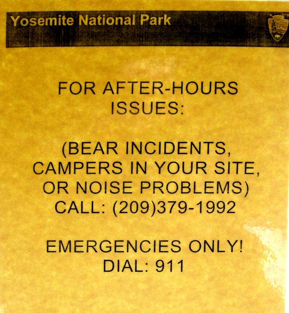 After hours campground issues memo