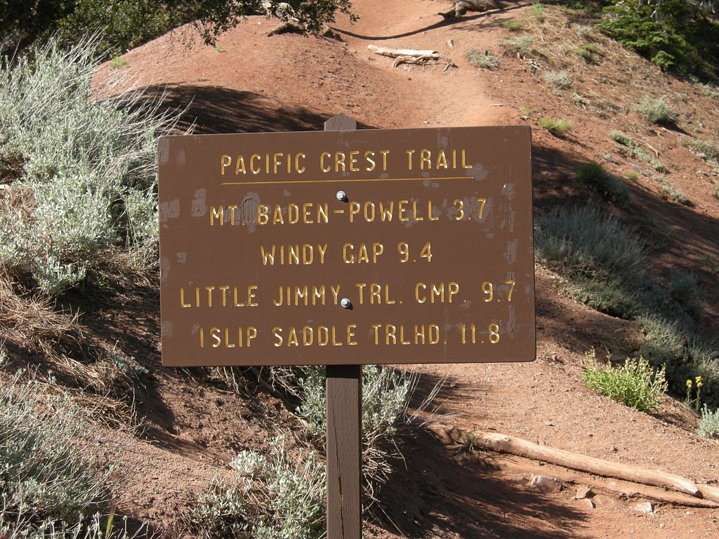 Mount Baden-Powell Trialhead Sign