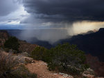 Rain falling over the Canyon