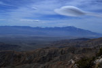 San Jacinto from Keys View in Joshua Tree National Park and lenticular clouds