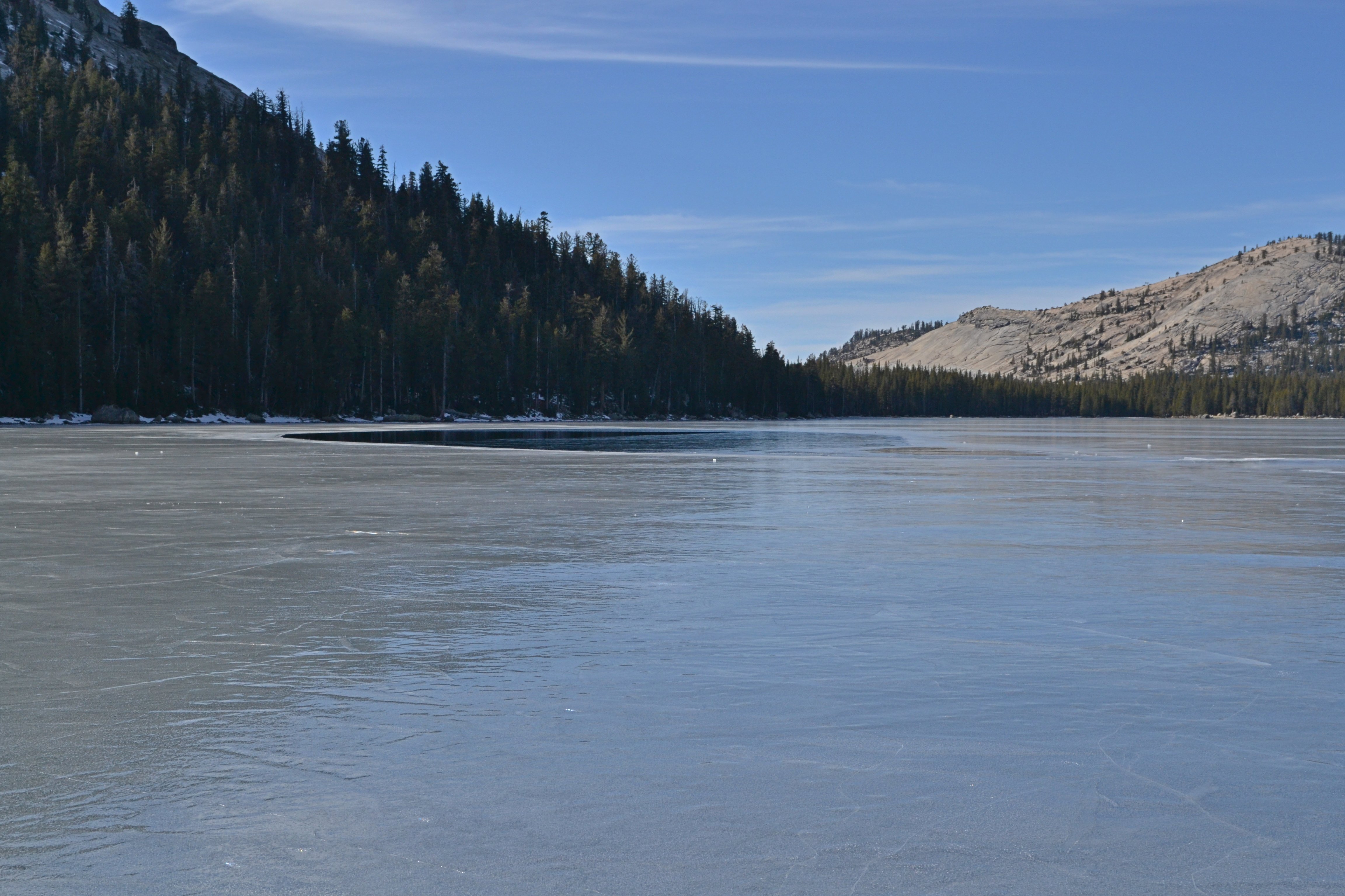 Tenaya Lake still not completely frozen over