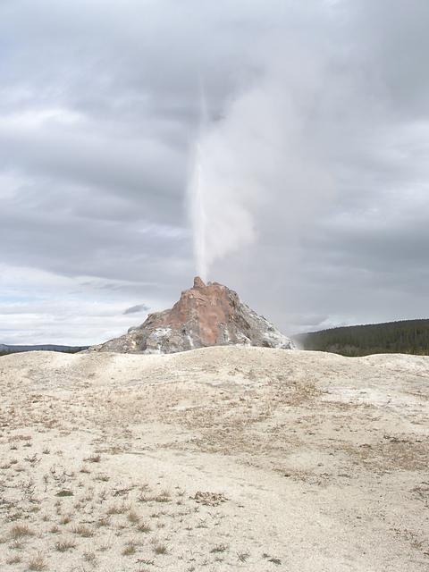 White Dome Geyser Erupting