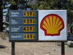 Gas Prices at the June Lake Junction, April 2008